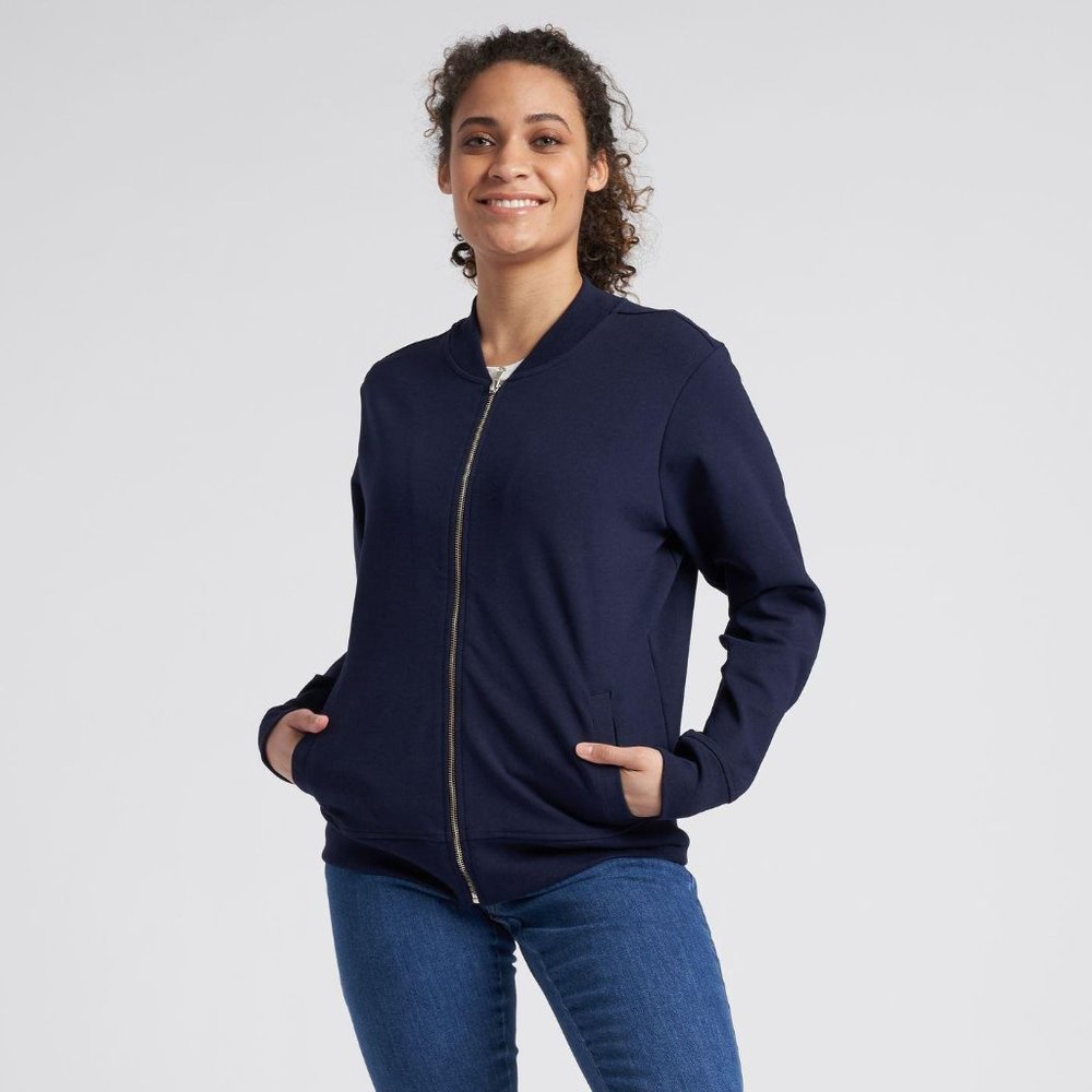 Universal Standard Brooke Bomber Sweatshirt 10-12 - Picture 2 of 5